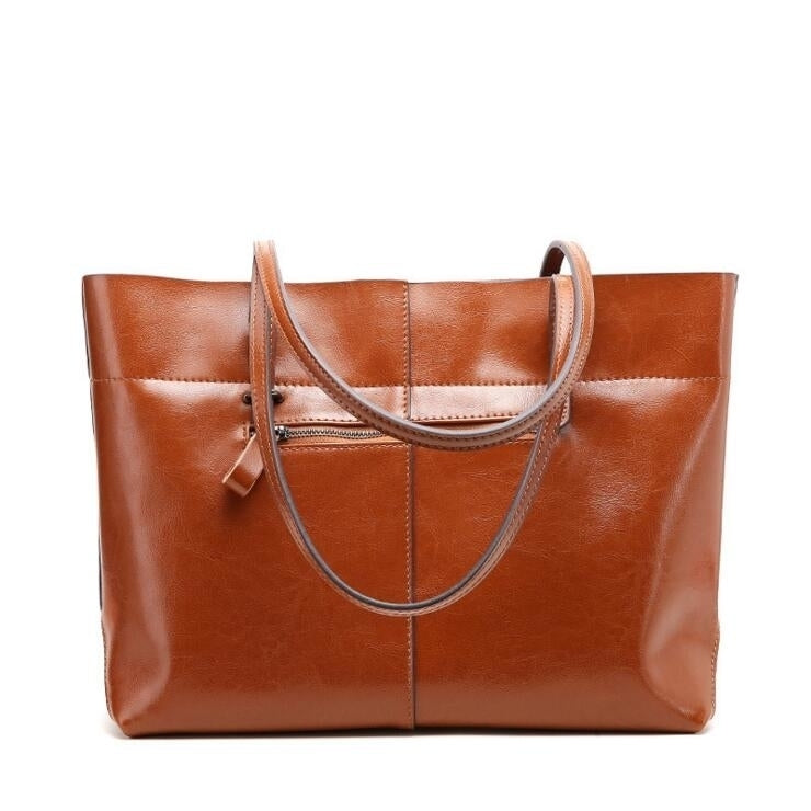 Womens Handbag Genuine Leather Tote Shoulder Bags Soft Hot Image 6