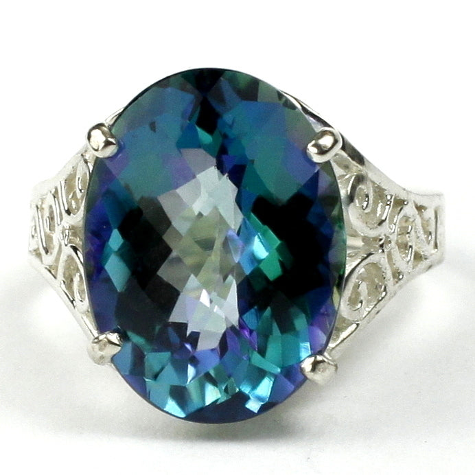 Sterling Silver Ladies Ring Neptune Garden Topaz SR049 Image 1