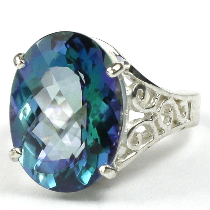 Sterling Silver Ladies Ring Neptune Garden Topaz SR049 Image 2