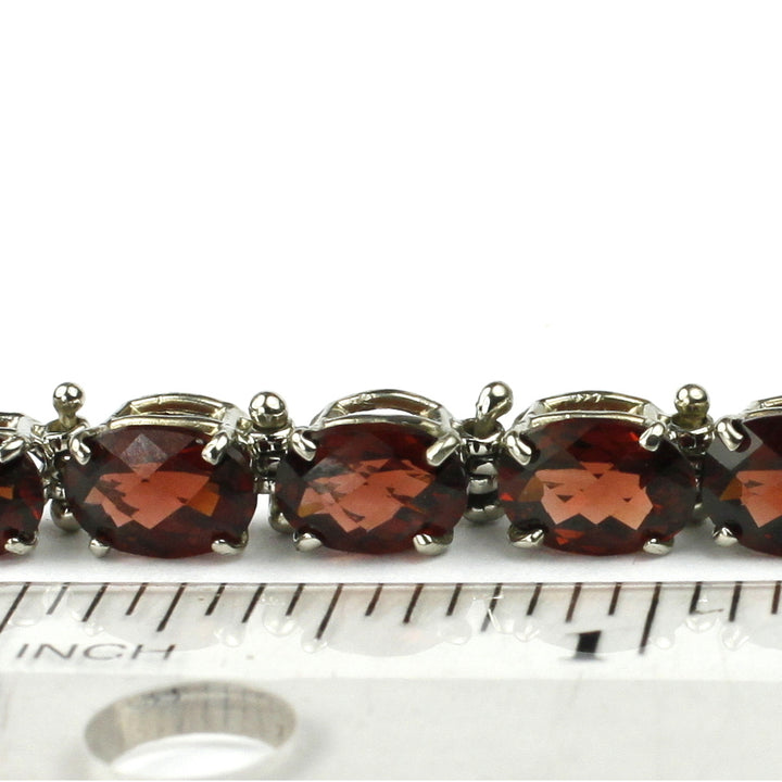 Sterling Silver Bracelet Mozambique Garnet SB002 Image 4