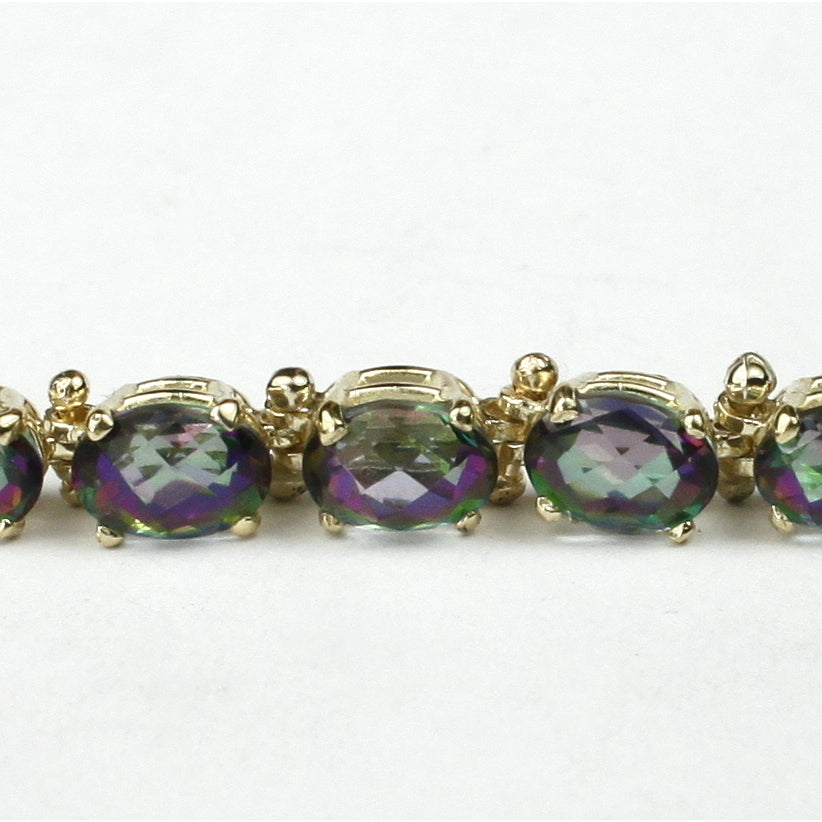 10KY Gold Bracelet Mystic Fire Topaz B001 Image 3