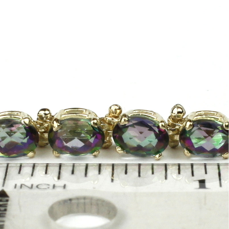 10KY Gold Bracelet Mystic Fire Topaz B001 Image 6