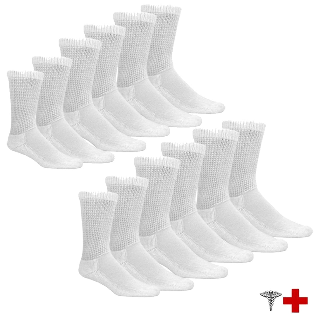 6-Pairs Physician Approved Therapeutic Diabetic Socks Image 1