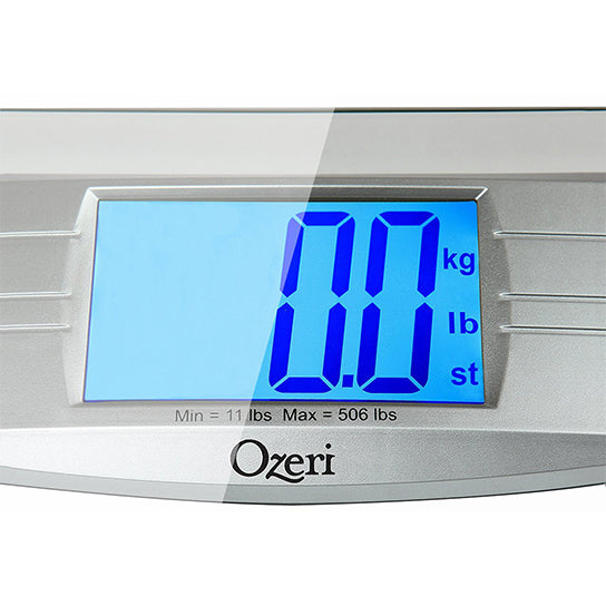Ozeri ProMax 560 lbs (255 kg) Body Weight Scale (0.1 lbs / 0.05 kg Bath Scale Sensors)with Body Tape and Fat Caliper Image 3