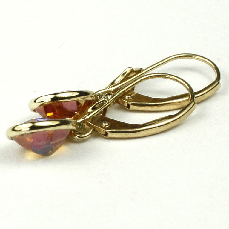 14K Leverback Earrings Twilight Fire Topaz E001 Image 4