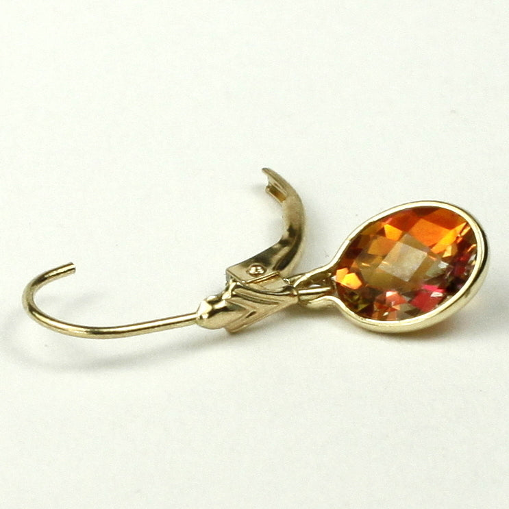 14K Leverback Earrings Twilight Fire Topaz E001 Image 4