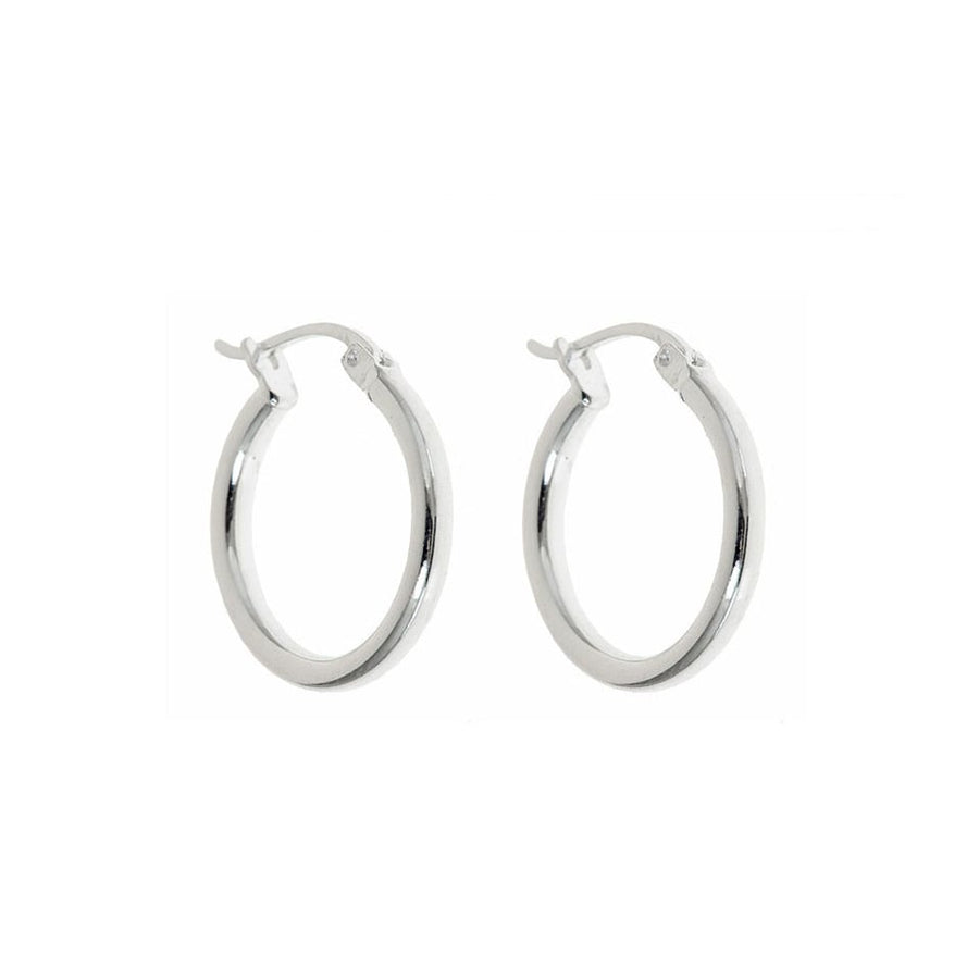 Sterling Silver French Lock Hoop Earrings 15mm BOGO Solid 925 Silver Jewelry Image 1