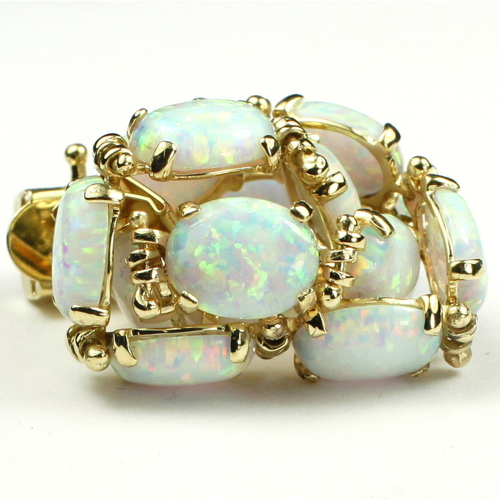 10K Bracelet Created White Opal B003C Image 4