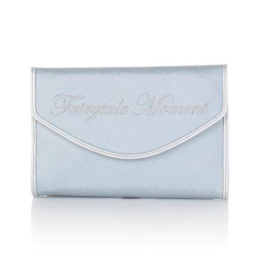 SNOB Essentials Disney Cinderella Fairytale Moment Clutch Jewelry Bag Metallic Blue Handbag Purse Small Designer Womens Image 1