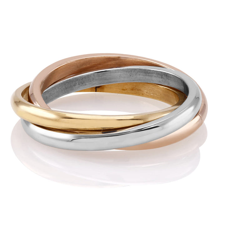 18K Gold Plated Three Ring Set Image 2