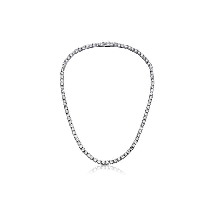 42 CTTW Simulated Diamond Tennis Necklace Image 2