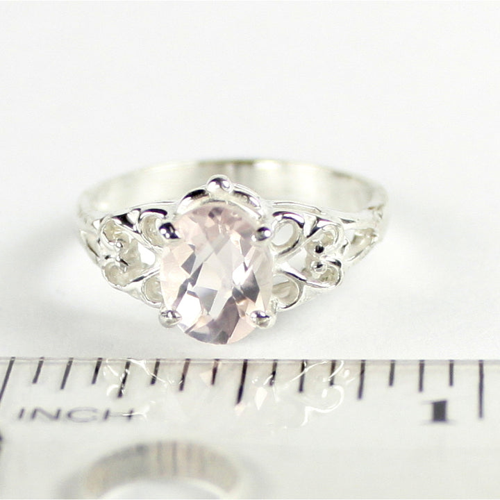 Sterling Silver Ring Rose Quartz SR302 Image 4