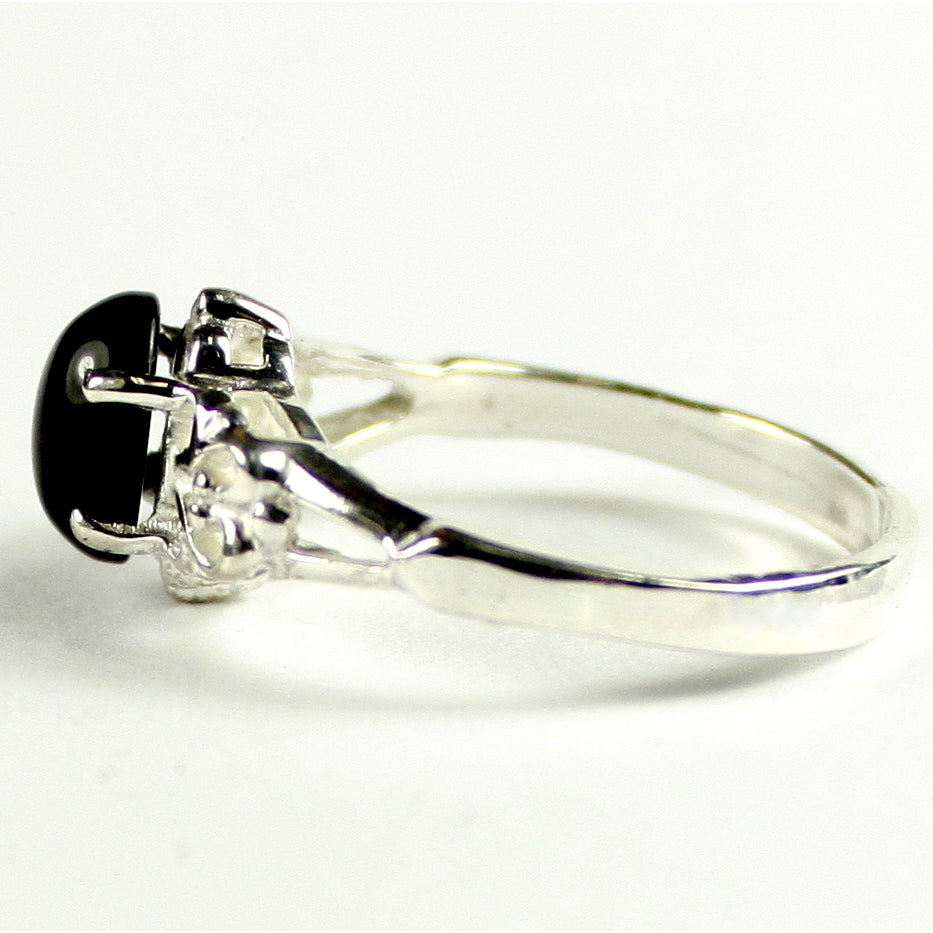 SR302 8x6mm Black Onyx 925 Sterling Silver Ring Image 3