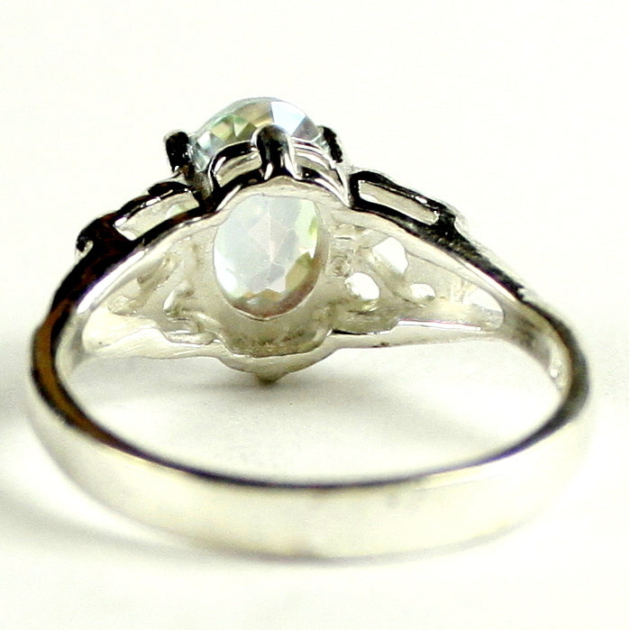 SR302 8x6mm Neptune Garden Topaz 925 Sterling Silver Ring Image 4