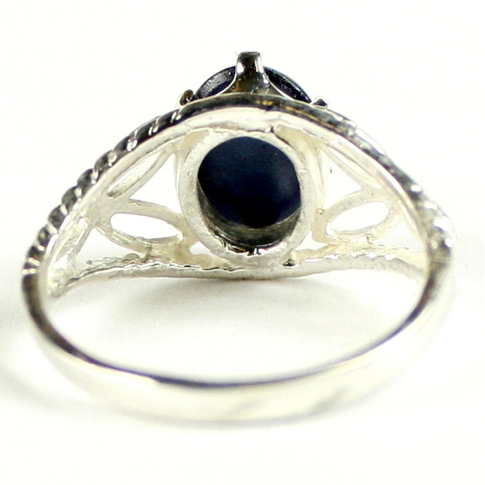 SR137 Blue Star Sapphire 925 Sterling Silver Ring Image 4