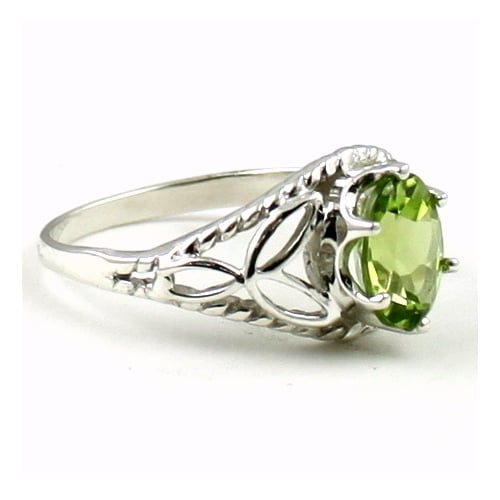 Sterling Silver Ring Natural Genuine Peridot SR137 Image 2