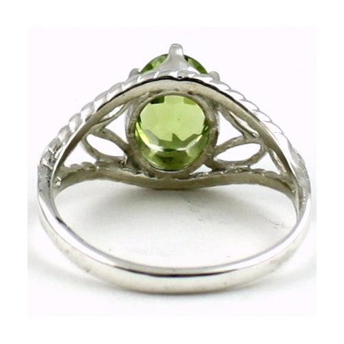 Sterling Silver Ring Natural Genuine Peridot SR137 Image 4