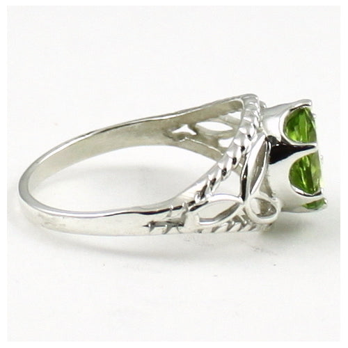 Sterling Silver Ring Natural Genuine Peridot SR137 Image 3