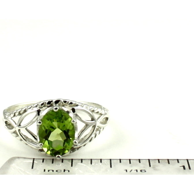 Sterling Silver Ring Natural Genuine Peridot SR137 Image 4