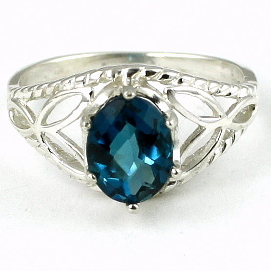 SR137 London Blue Topaz 925 Sterling Silver Ring Image 1