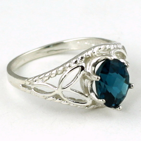 SR137 London Blue Topaz 925 Sterling Silver Ring Image 2