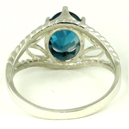 SR137 London Blue Topaz 925 Sterling Silver Ring Image 4