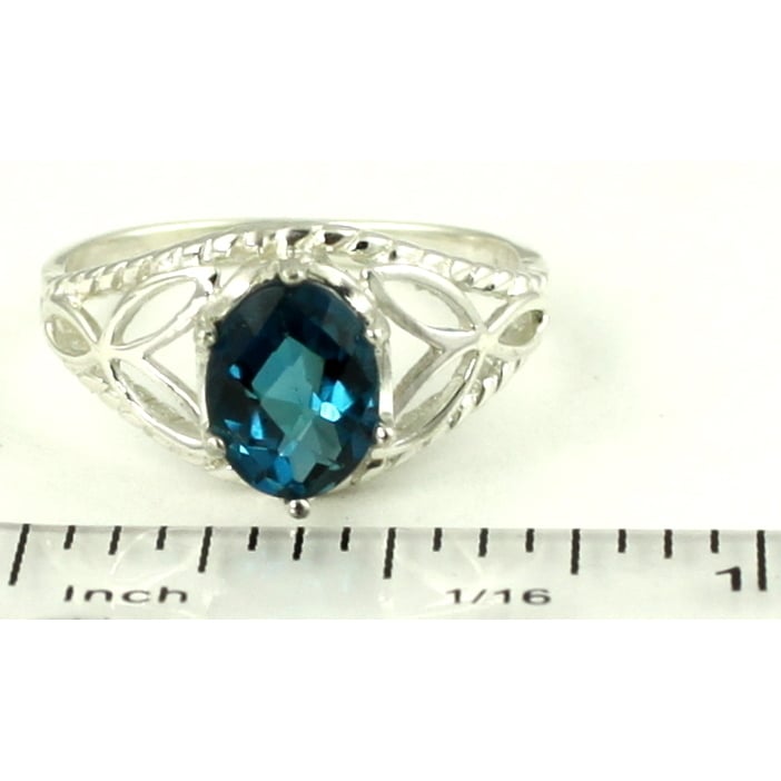 SR137 London Blue Topaz 925 Sterling Silver Ring Image 4