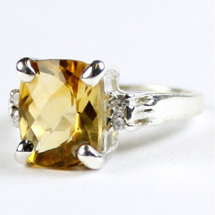 SR221 Citrine 925 Sterling Silver Ring Image 2