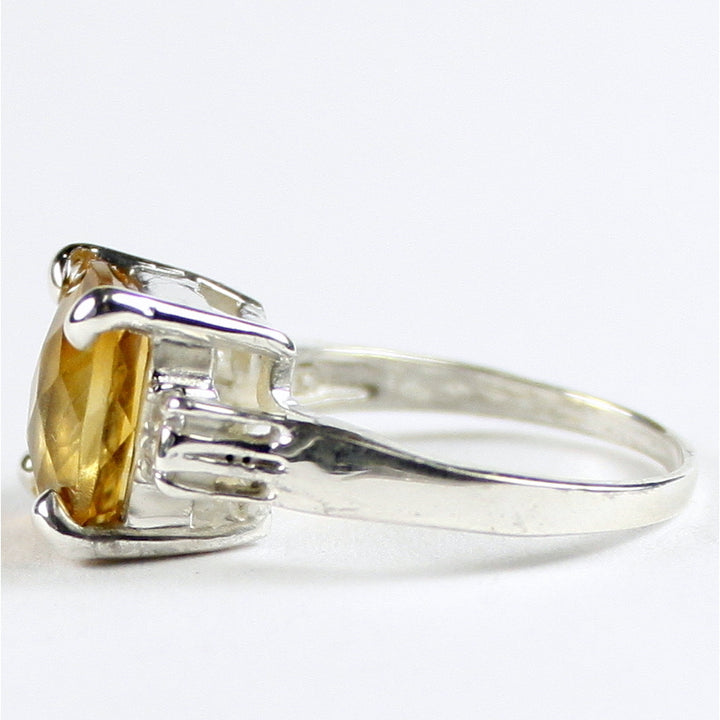 SR221 Citrine 925 Sterling Silver Ring Image 3