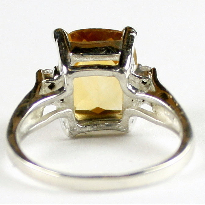 SR221 Citrine 925 Sterling Silver Ring Image 4