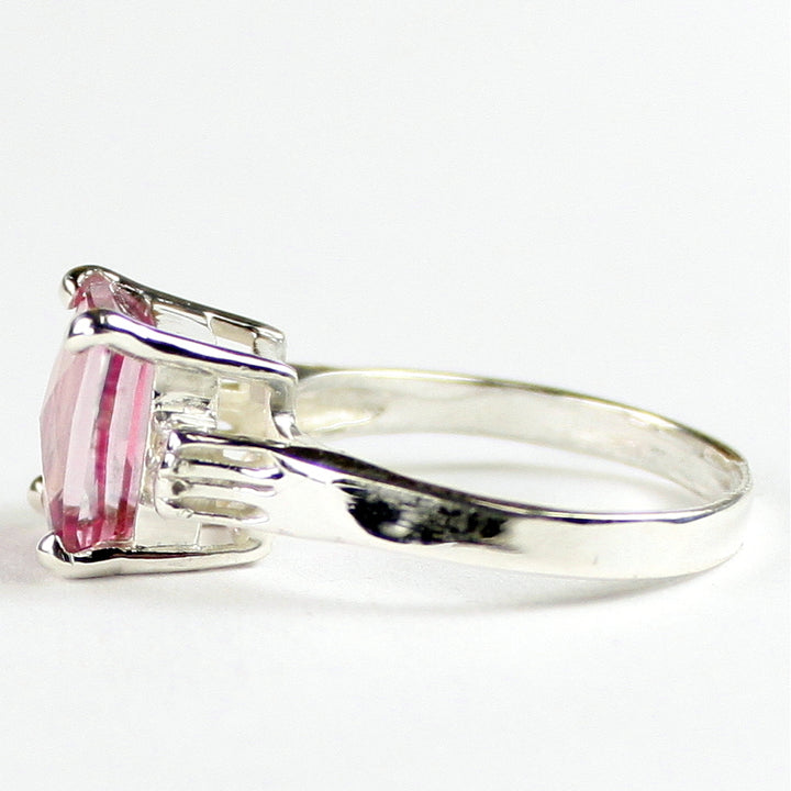 SR221 Pure Pink Topaz 925 Sterling Silver Ring Image 3