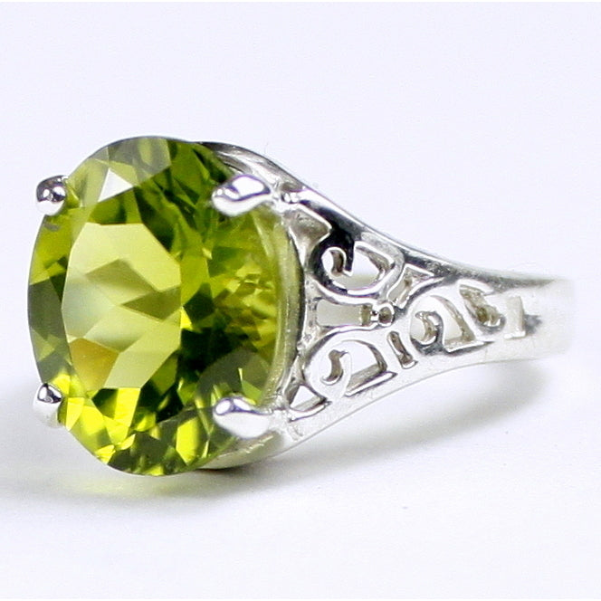 SR057 Peridot 925 Sterling Silver Ring Image 2