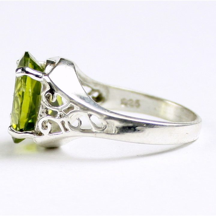 SR057 Peridot 925 Sterling Silver Ring Image 3