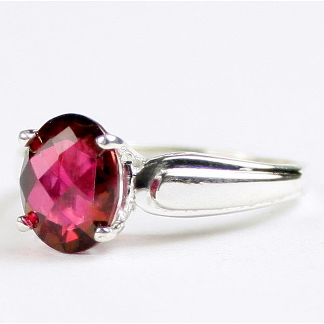 Sterling Silver Ladies Ring Crimson Fire Topaz SR058 Image 2