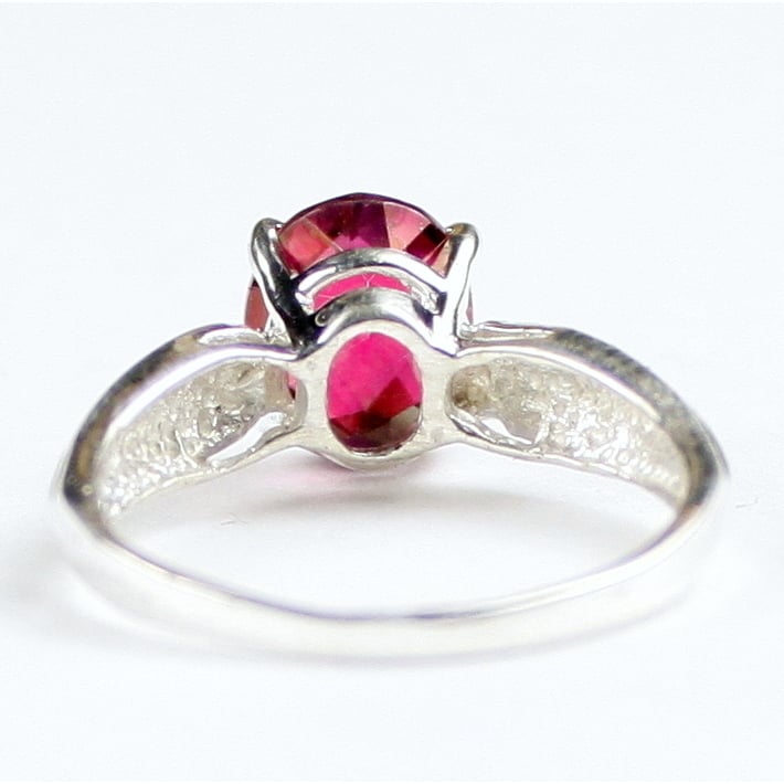 Sterling Silver Ladies Ring Crimson Fire Topaz SR058 Image 4