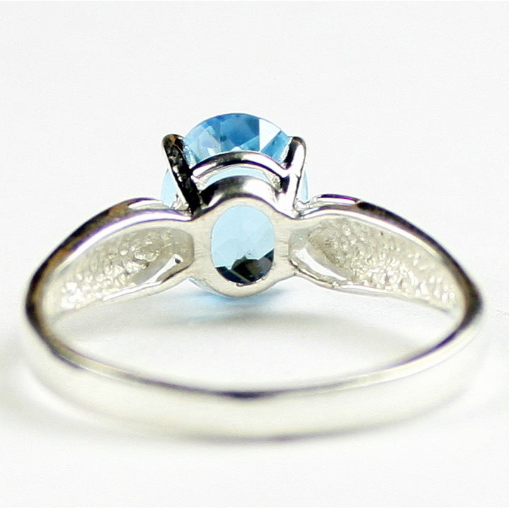 Sterling Silver Ladies Ring Swiss Blue Topaz SR058 Image 4