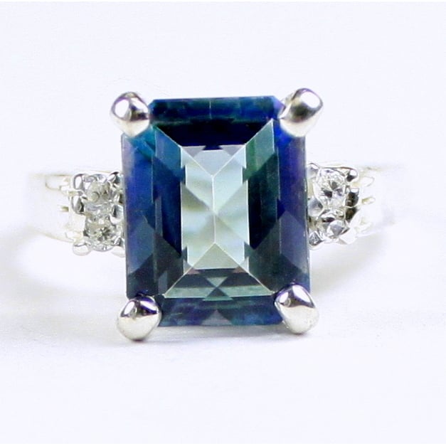 SR221 Neptune Garden Topaz 925 Sterling Silver Ring Image 1