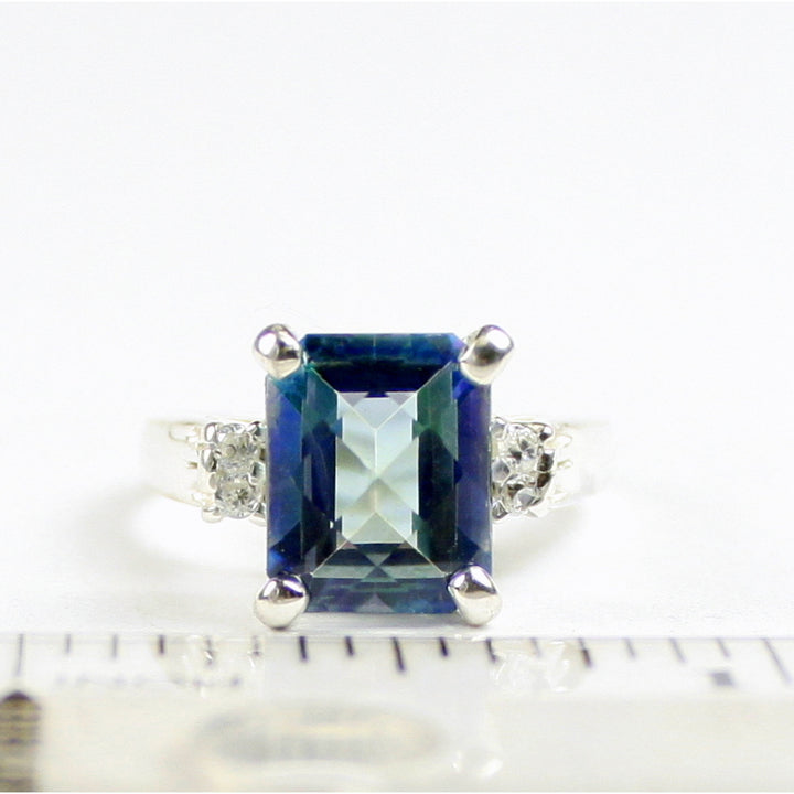 SR221 Neptune Garden Topaz 925 Sterling Silver Ring Image 4