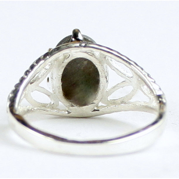 SR137 Black Star Sapphire 925 Sterling Silver Ring Image 4