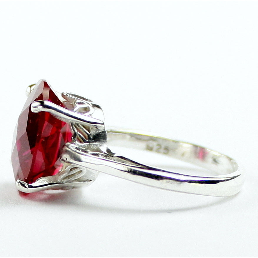 Sterling Silver Laies Ring Created Ruby SR055 Image 3