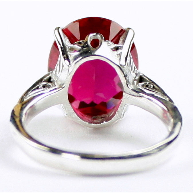 Sterling Silver Laies Ring Created Ruby SR055 Image 4