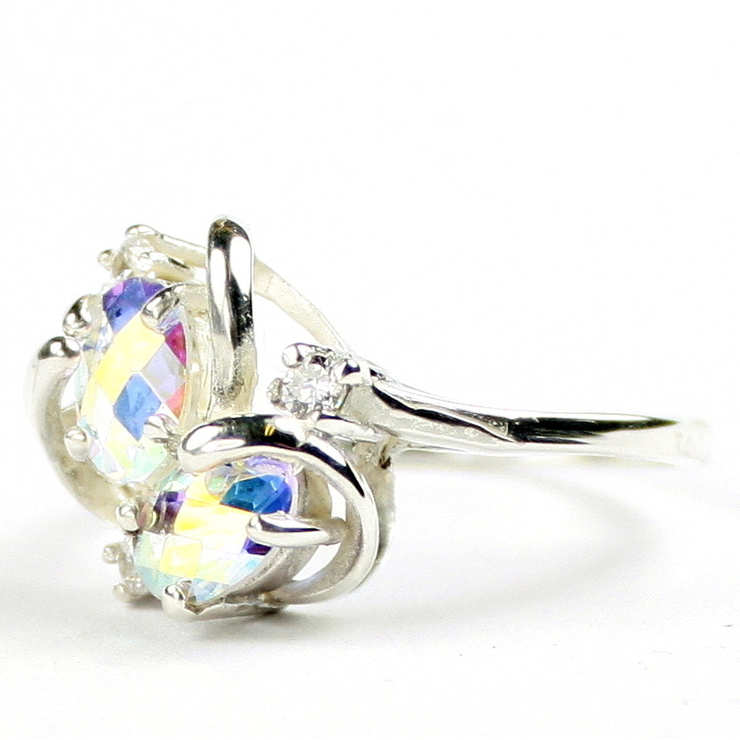 Sterling Silver Ladies Ring Mercury Mist Topaz SR016 Image 2