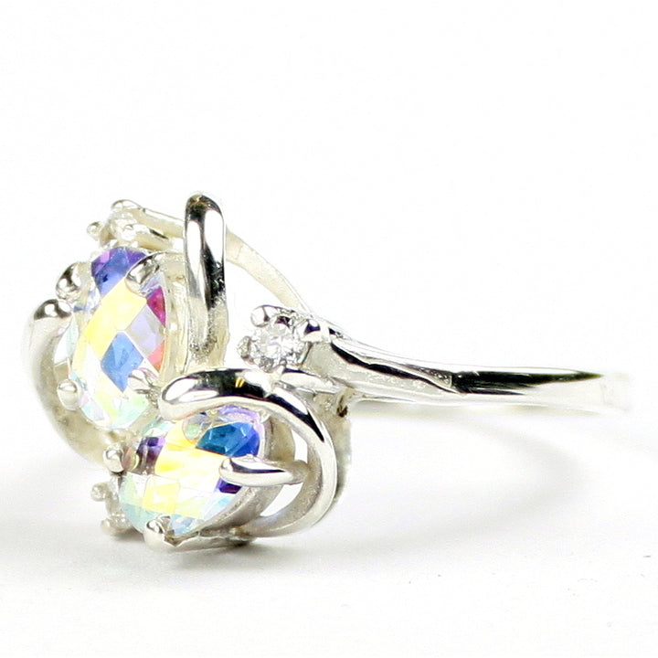 Sterling Silver Ladies Ring Mercury Mist Topaz SR016 Image 2