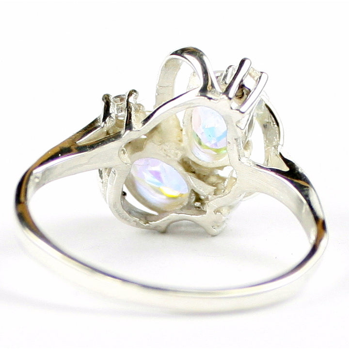 Sterling Silver Ladies Ring Mercury Mist Topaz SR016 Image 4