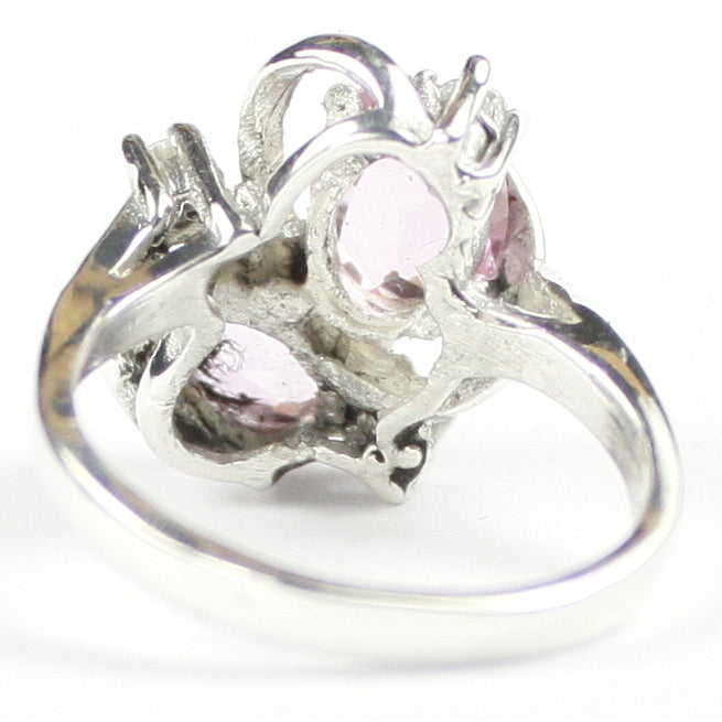 Sterling Silver Ladies Ring Pure Pink Topaz SR016 Image 4