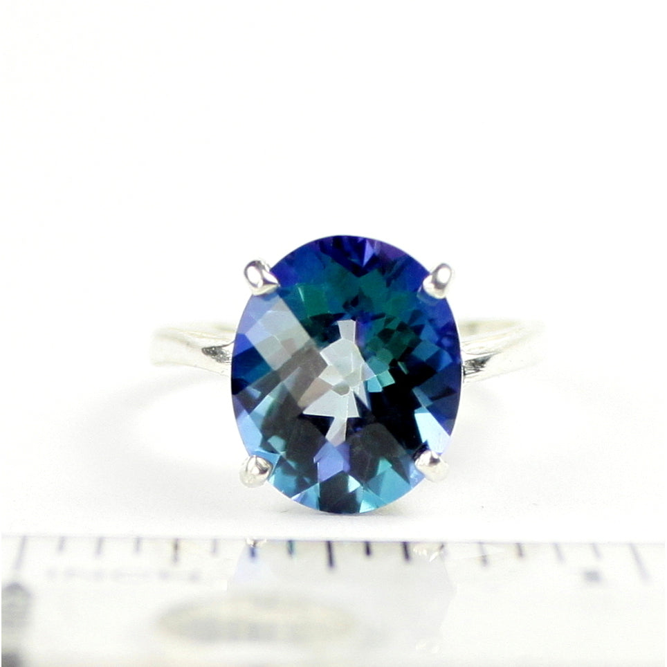 Sterling Silver Ladies Ring Neptune Garden Topaz SR055 Image 4