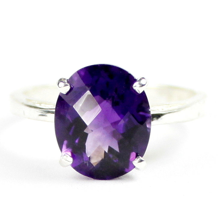 Sterling Silver Ladies Ring Amethyst SR055 Image 1