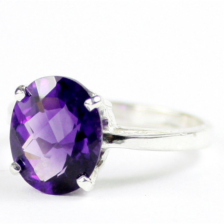 Sterling Silver Ladies Ring Amethyst SR055 Image 2