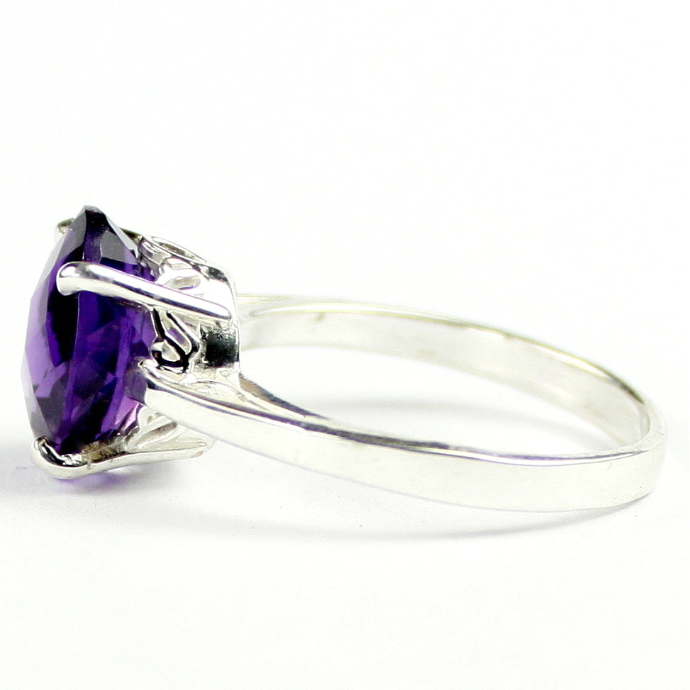 Sterling Silver Ladies Ring Amethyst SR055 Image 3