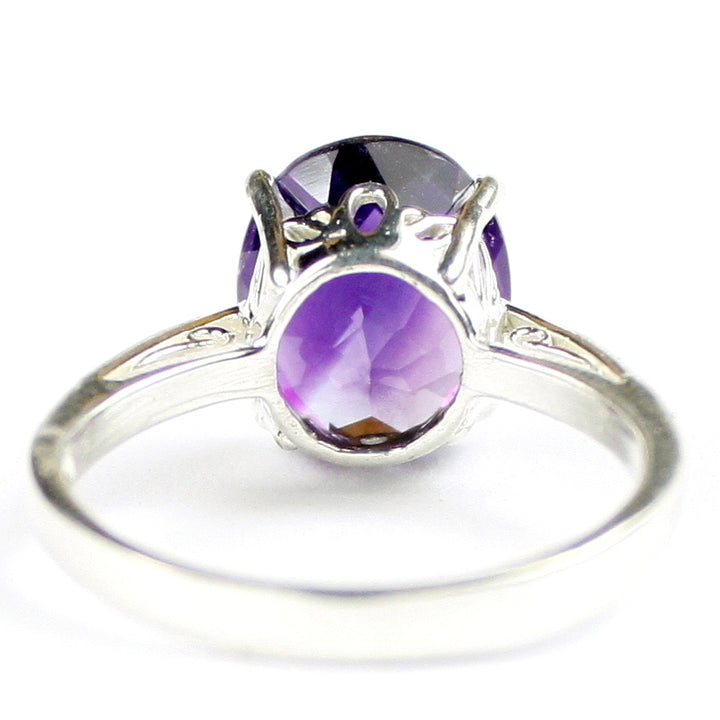 Sterling Silver Ladies Ring Amethyst SR055 Image 4